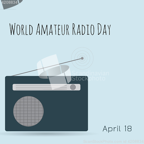 Image of World amateur radio day. Radio tower