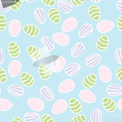 Image of Seamless pattern of Easter eggs