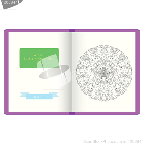Image of Open book vector illustration.