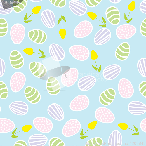 Image of Seamless pattern of Easter eggs