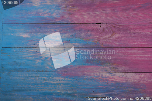 Image of pink and blue wooden background