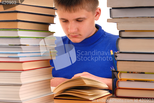 Image of Boy in Library