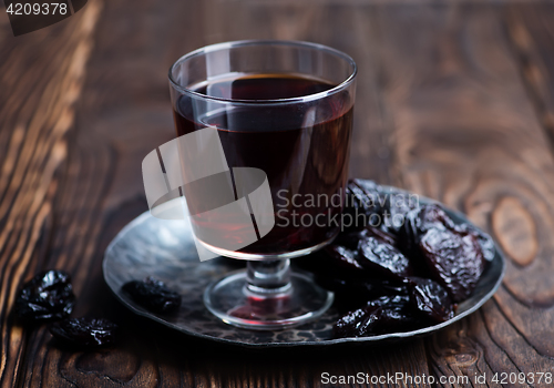 Image of drink and dry plums