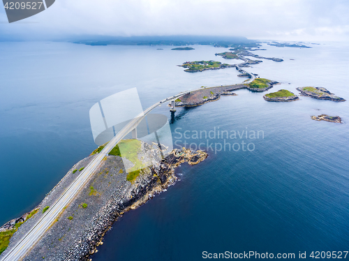 Image of Atlantic Ocean Road aerial photography.