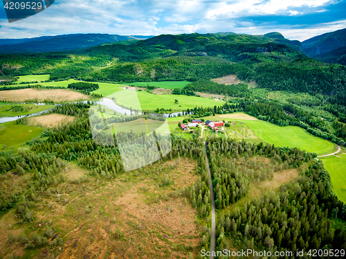 Image of Beautiful Nature Norway aerial photography.