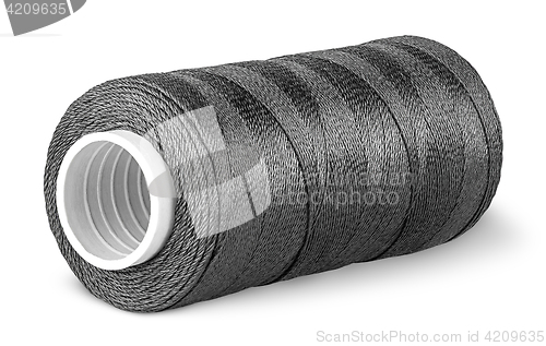 Image of Black thread on the coil horizontally