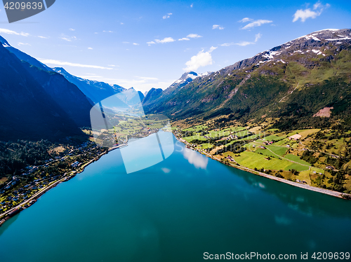 Image of Beautiful Nature Norway aerial photography.