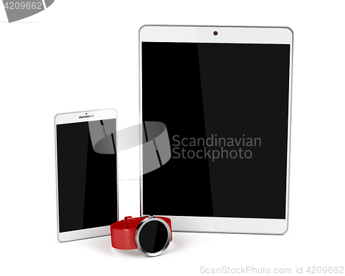 Image of Tablet, smartphone and smartwatch