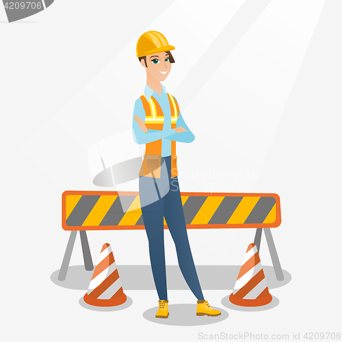 Image of Confident builder with arms crossed.