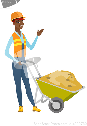 Image of Builder giving thumb up vector illustration.