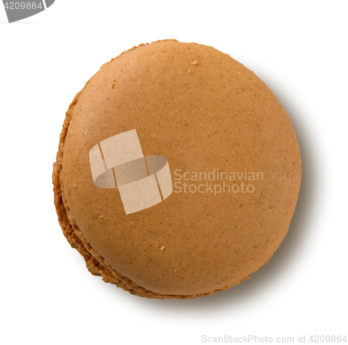 Image of Brown macaron isolated