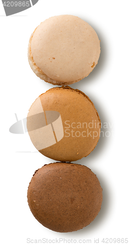 Image of Brown macarons isolated