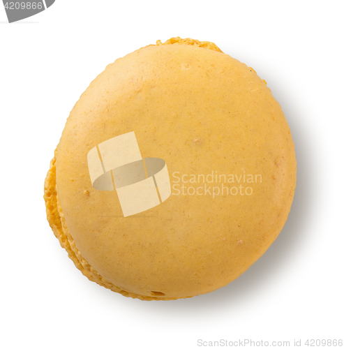 Image of Yellow macaron isolated