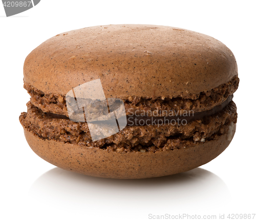 Image of Chokolate macaron isolated