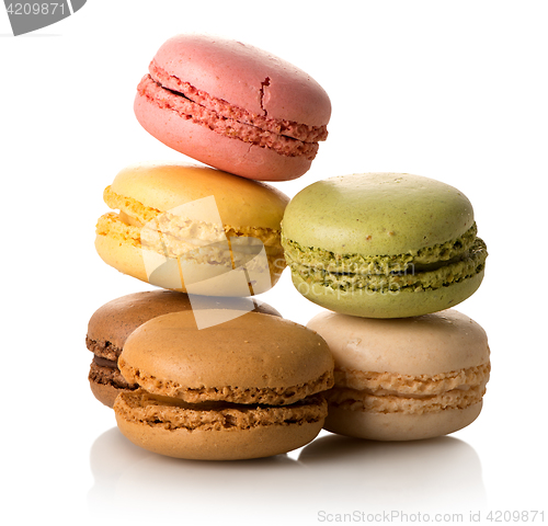 Image of Heap of sweet macarons