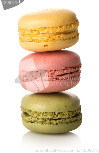 Image of Three caramel macarons