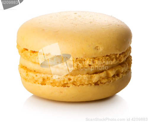 Image of Lemon macaron isolated