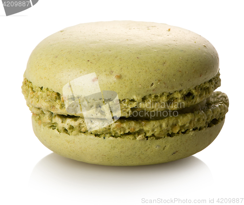 Image of Pistachio macaron isolated