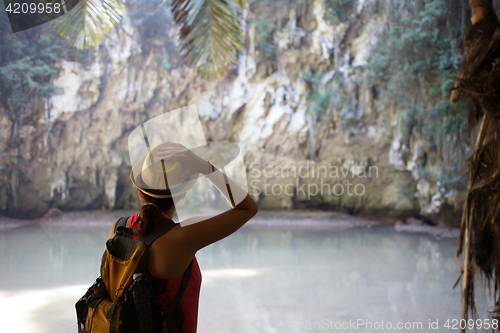 Image of Photo of woman at mountain