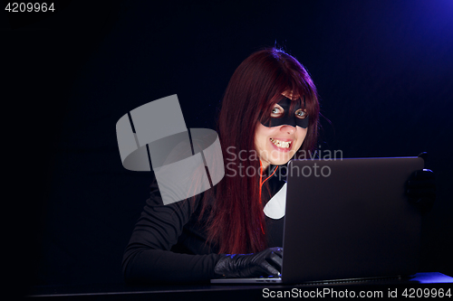 Image of Girl spy in black mask