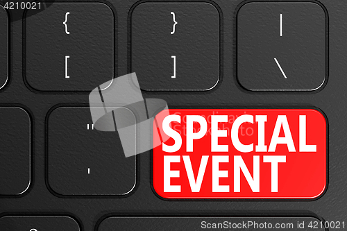 Image of Special Event on black keyboard