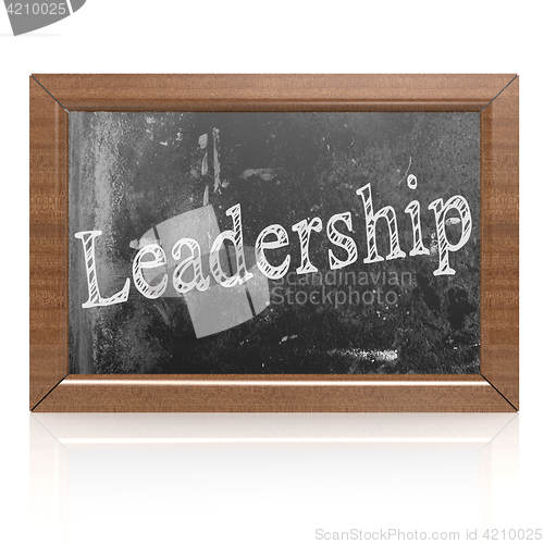 Image of Success concept with leadership on blackboard