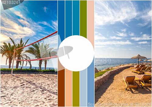 Image of The beach at the luxury hotel, Sharm el Sheikh, Egypt