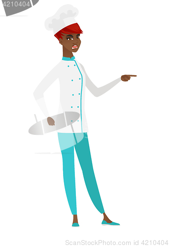 Image of Furious chef cook screaming vector illustration.