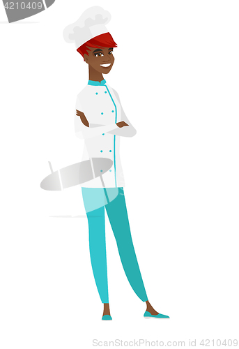 Image of Young african-american confident chef cook.