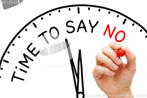 Image of Time To Say No Clock Concept