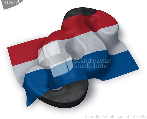 Image of paragraph symbol and dutch flag - 3d illustration