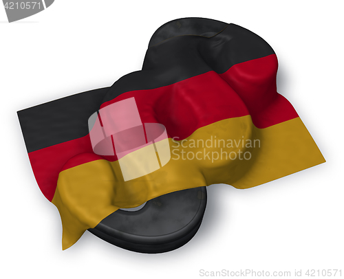 Image of paragraph symbol and german flag - 3d rendering