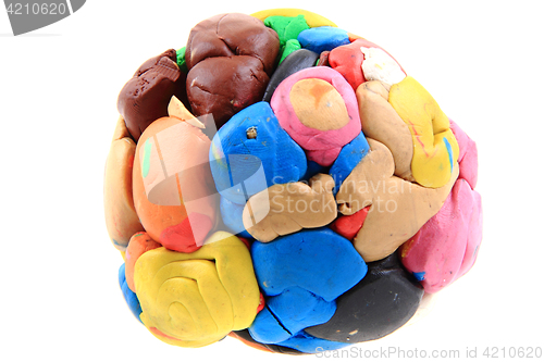 Image of color plasticine sphere