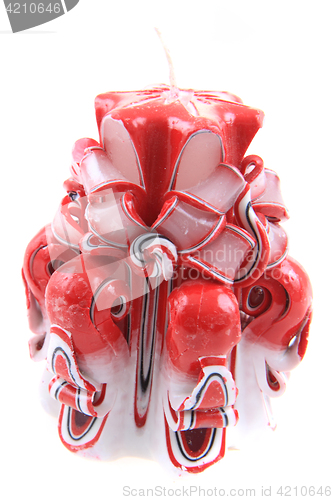 Image of isolated red candle