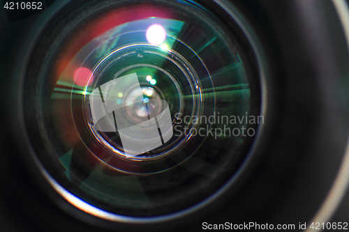 Image of photo camera lens background