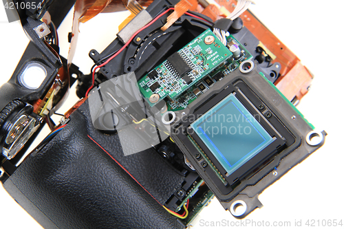 Image of parts of dslr camera