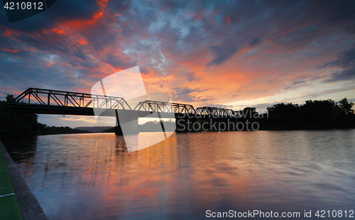 Image of Sunset Victoria Bridge Penrith Australia