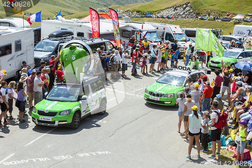 Image of Skoda Caravan in Alps - Tour de France 2015