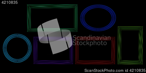 Image of Abstract frames. Conceptual design. 3D illustration