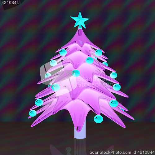 Image of Christmas tree. 3d illustration