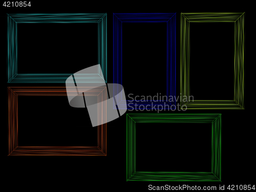 Image of Abstract frames. Conceptual design. 3D illustration