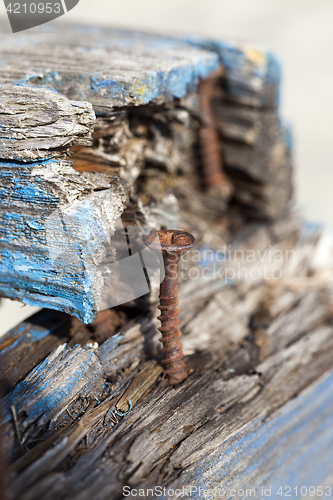 Image of old rusty screw