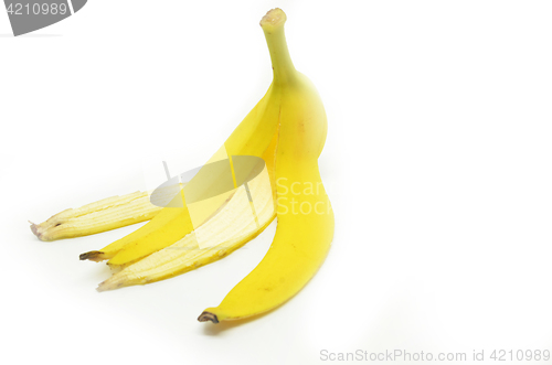 Image of Peeled banana skin