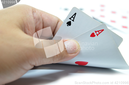 Image of Playing cards in hand