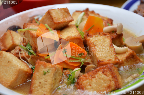 Image of Vegetarian tofu and mixed vegetable 