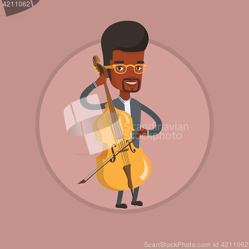 Image of Man playing cello vector illustration.