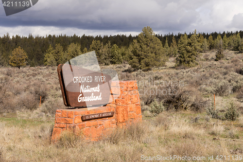 Image of Crooked River National Grassland Entry Sign US Department of Agr