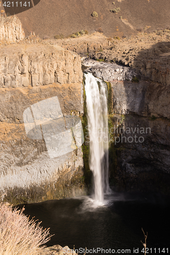 Image of Palouse Falls Medium Flow Summertime State Park River Waterfall