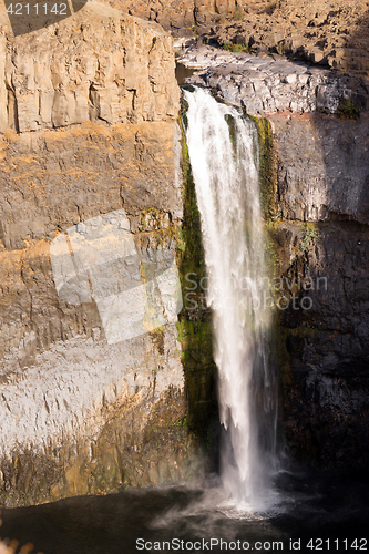 Image of Palouse Falls Medium Flow Summertime State Park River Waterfall