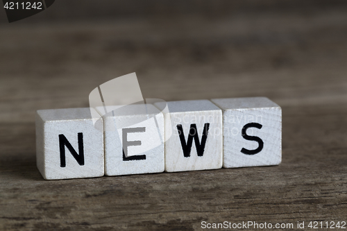 Image of News, written in cubes